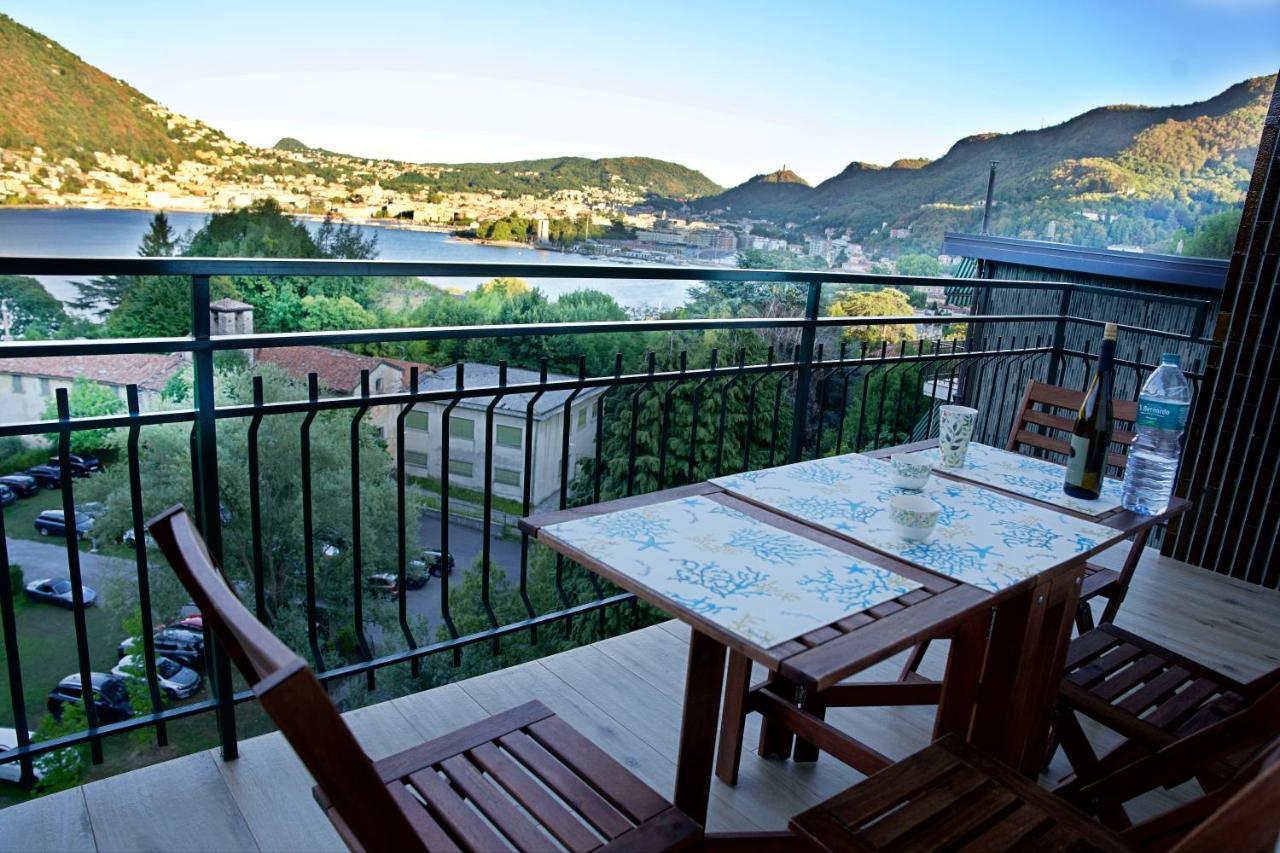 The Blue - Lake / City View Modern Apt Near Villa Olmo โกโม ภายนอก รูปภาพ